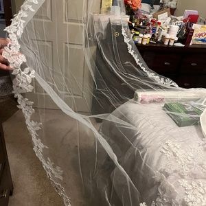 Wedding veil and headpiece